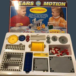 Vtg 1992 NSI Gears in Motion Motorized Building Set, Incomplete